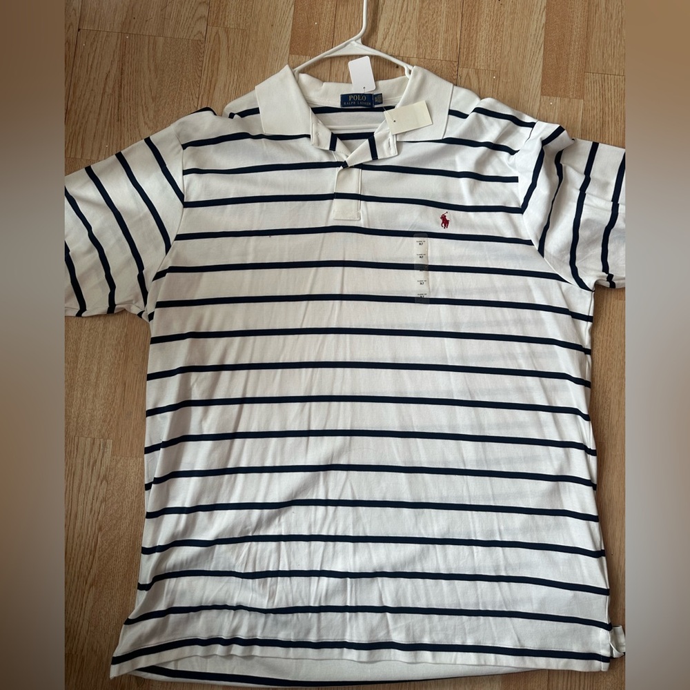 Polo by Ralph Lauren Men's White Striped Shirt
3X LT